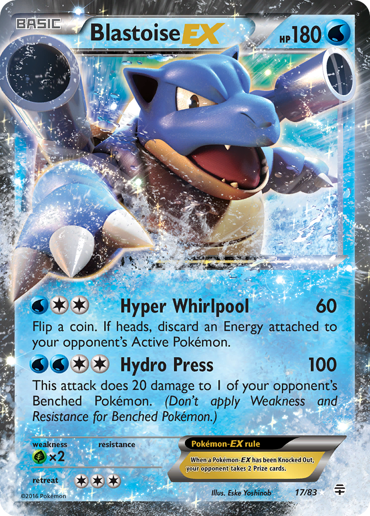 Blastoise EX (17/83) [XY: Generations] | Black Swamp Games