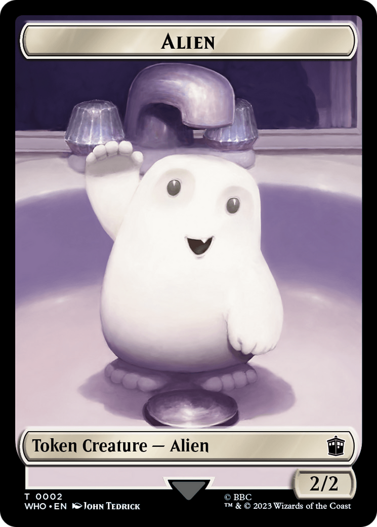 Alien // Osgood, Operation Double Double-Sided Token [Doctor Who Tokens] | Black Swamp Games