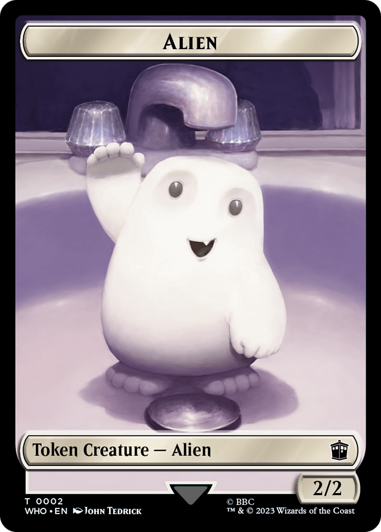 Alien // Mark of the Rani Double-Sided Token [Doctor Who Tokens] | Black Swamp Games