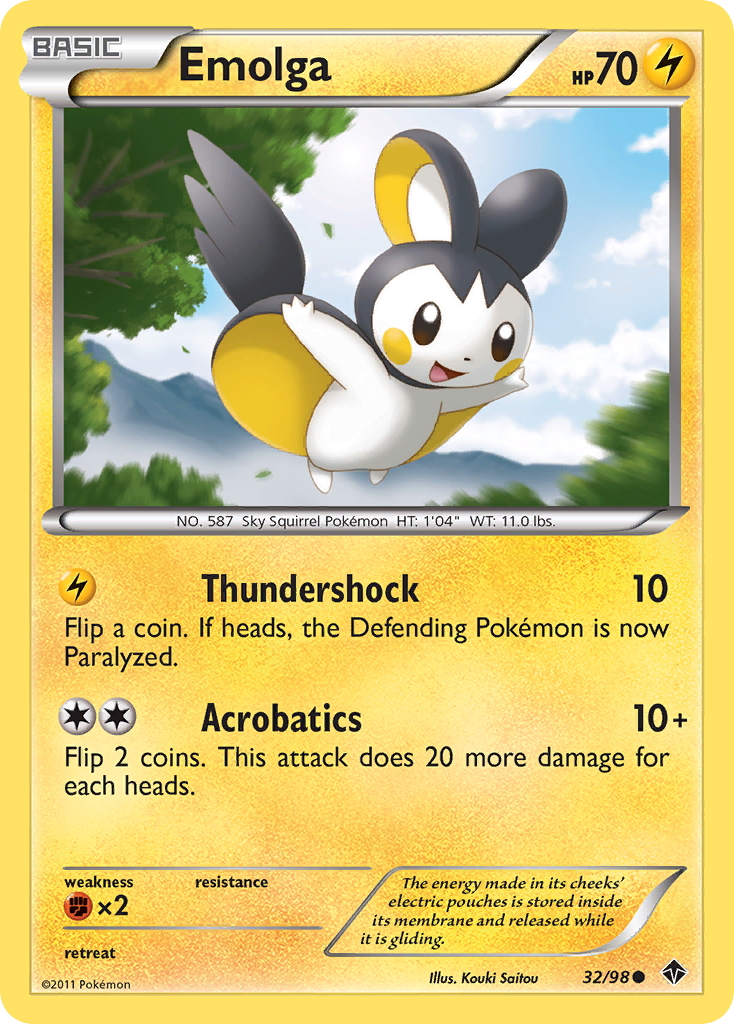 Emolga (32/98) [Black & White: Emerging Powers] | Black Swamp Games