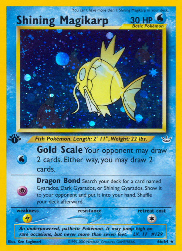 Shining Magikarp (66/64) [Neo Revelation 1st Edition] | Black Swamp Games