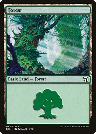 Forest (34) [Duel Decks: Elves vs. Inventors] | Black Swamp Games