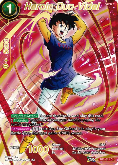 Heroic Duo Videl (Alternate Art) [TB2-011] | Black Swamp Games