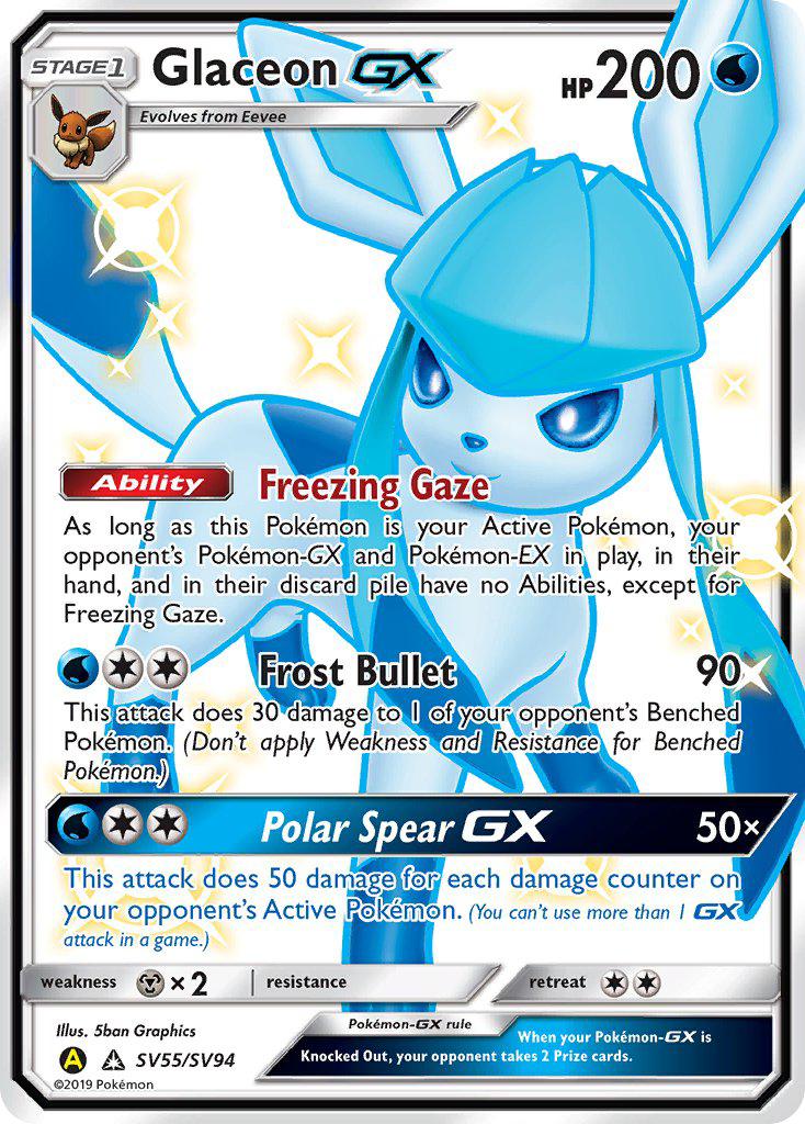 Glaceon GX (SV55/SV94) [Sun & Moon: Hidden Fates - Shiny Vault] | Black Swamp Games