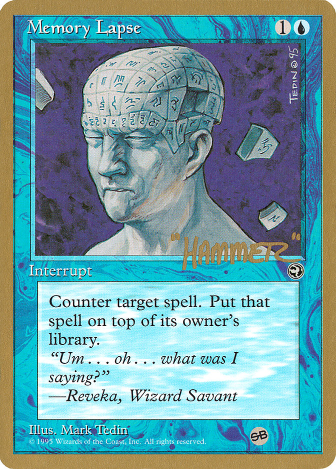 Memory Lapse (Runes) (Shawn "Hammer" Regnier) (SB) [Pro Tour Collector Set] | Black Swamp Games