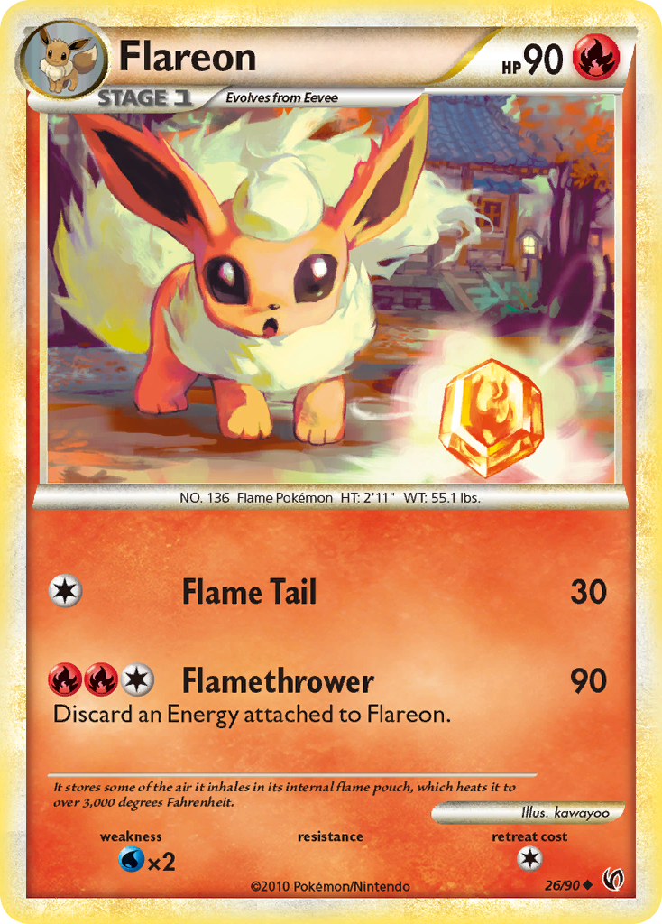 Flareon (26/90) [HeartGold & SoulSilver: Undaunted] | Black Swamp Games