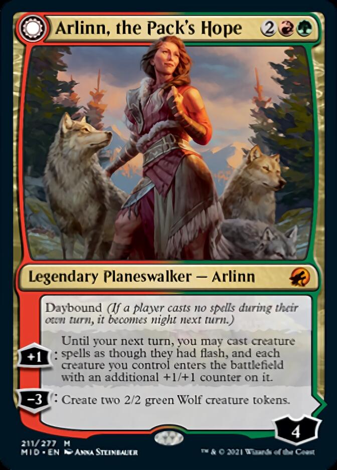 Arlinn, the Pack's Hope // Arlinn, the Moon's Fury [Innistrad: Midnight Hunt] | Black Swamp Games