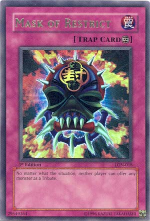 Mask of Restrict [LON-018] Ultra Rare | Black Swamp Games