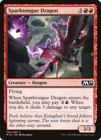 Sparktongue Dragon [Core Set 2019] | Black Swamp Games