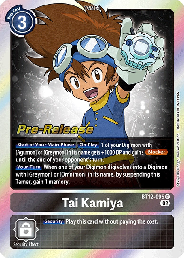 Tai Kamiya [BT12-095] [Across Time Pre-Release Cards] | Black Swamp Games