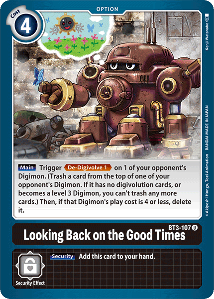 Looking Back on the Good Times [BT3-107] [Release Special Booster Ver.1.0] | Black Swamp Games