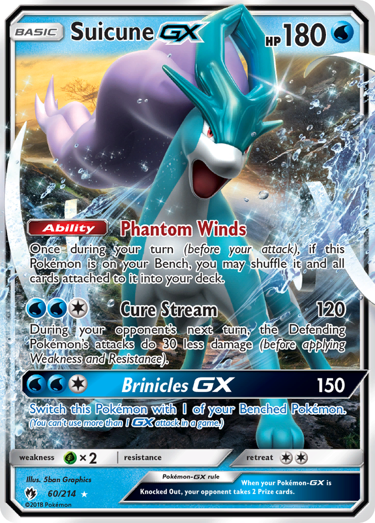 Suicune GX (60/214) [Sun & Moon: Lost Thunder] | Black Swamp Games