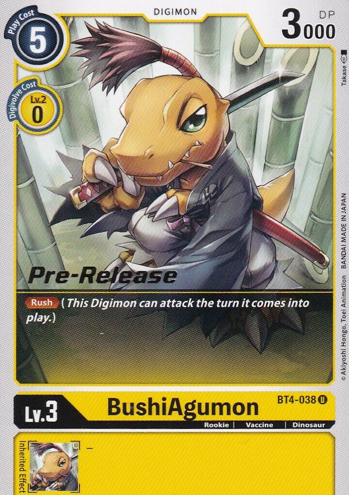 BushiAgumon [BT4-038] [Great Legend Pre-Release Promos] | Black Swamp Games