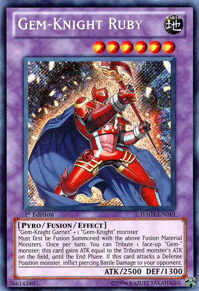 Gem-Knight Ruby [HA05-EN019] Secret Rare | Black Swamp Games