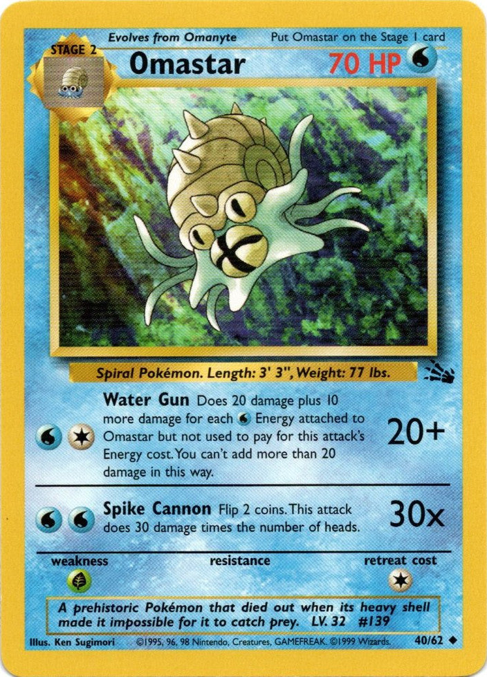 Omastar (40/62) [Fossil Unlimited] | Black Swamp Games