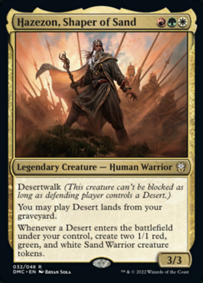 Hazezon, Shaper of Sand [Dominaria United Commander] | Black Swamp Games