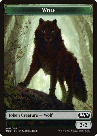 Wolf Token [Core Set 2020 Tokens] | Black Swamp Games