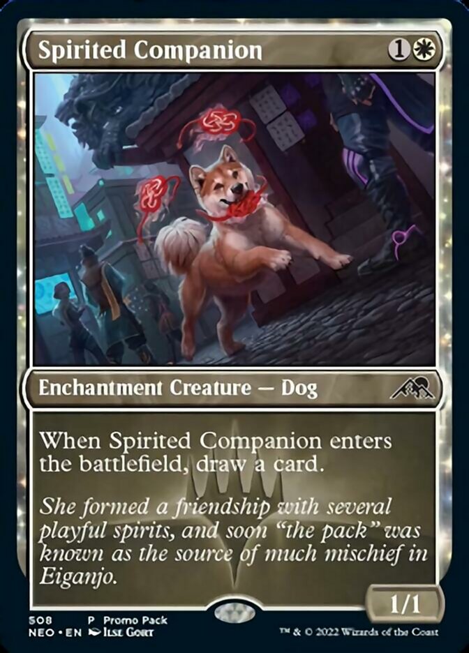 Spirited Companion (Promo Pack) [Kamigawa: Neon Dynasty Promos] | Black Swamp Games