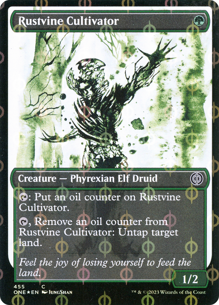 Rustvine Cultivator (Showcase Ichor Step-and-Compleat Foil) [Phyrexia: All Will Be One] | Black Swamp Games