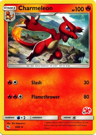 Charmeleon (8/68) (Charizard Stamp #15) [Battle Academy 2020] | Black Swamp Games