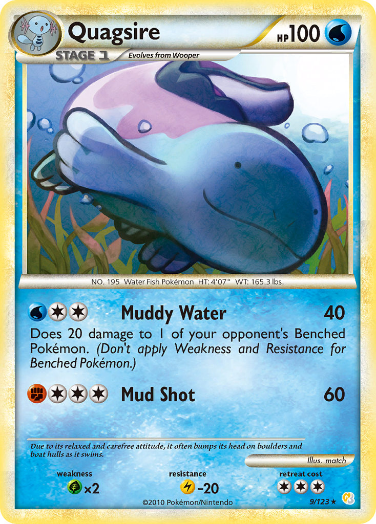 Quagsire (9/123) [HeartGold & SoulSilver: Base Set] | Black Swamp Games