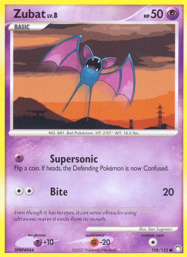 Zubat (108/123) [Diamond & Pearl: Mysterious Treasures] | Black Swamp Games