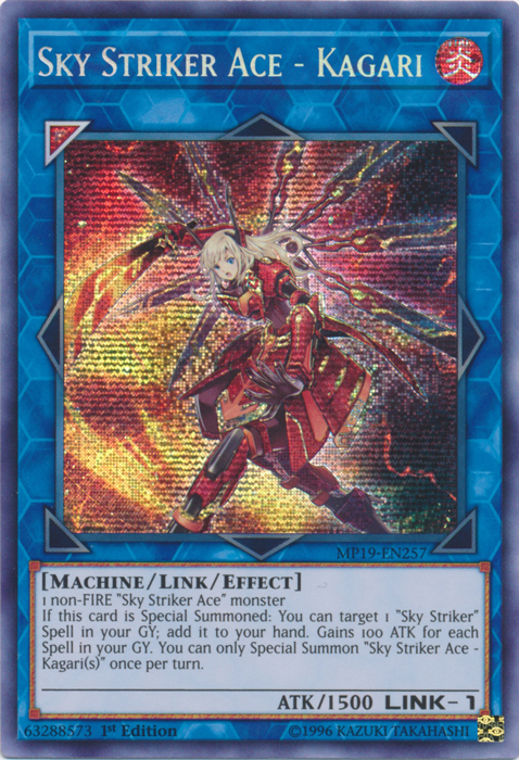 Sky Striker Ace - Kagari [MP19-EN257] Prismatic Secret Rare | Black Swamp Games