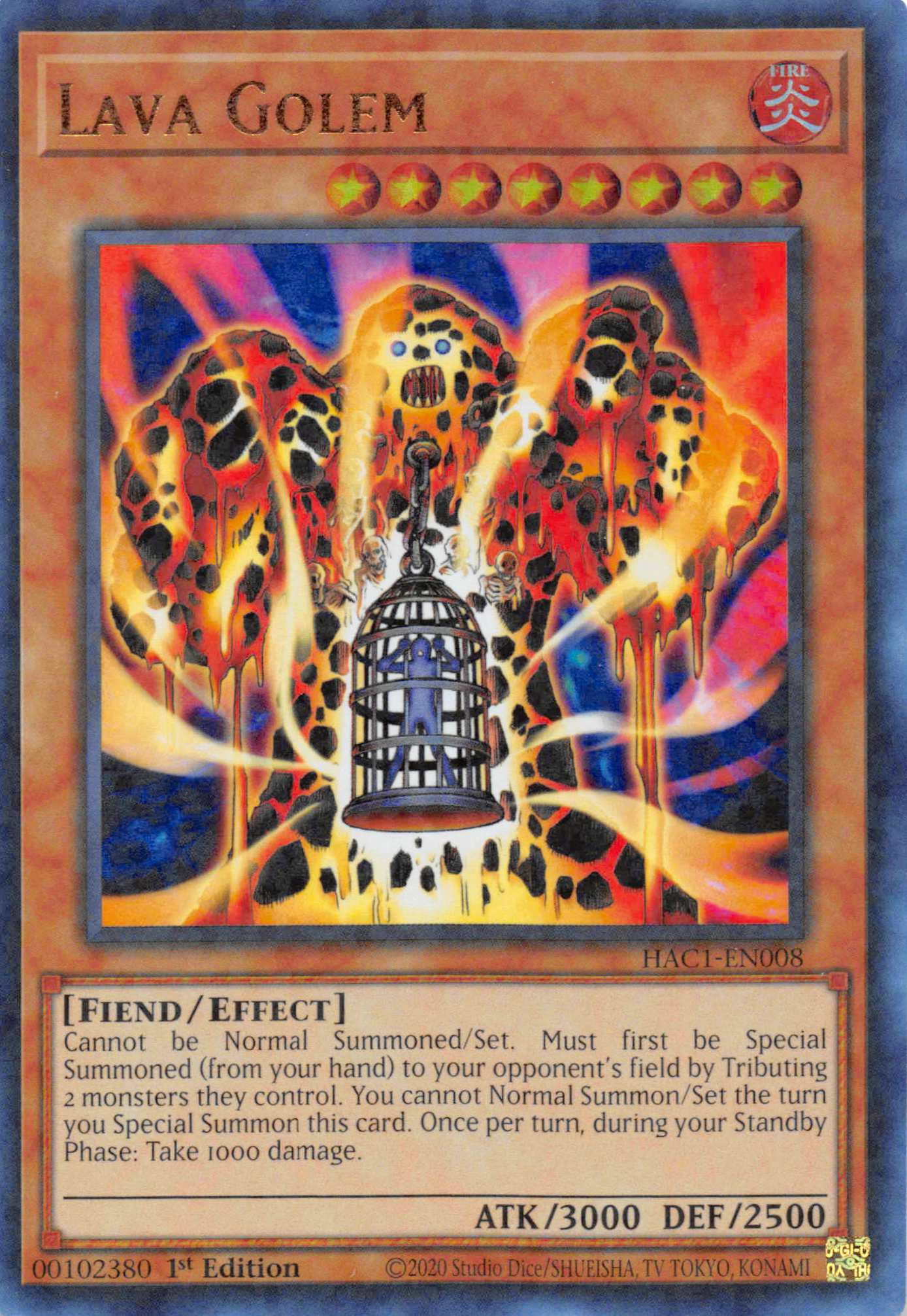 Lava Golem (Duel Terminal) [HAC1-EN008] Parallel Rare | Black Swamp Games