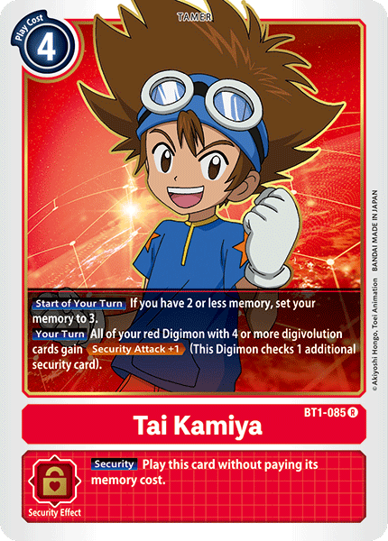 Tai Kamiya [BT1-085] [Release Special Booster Ver.1.0] | Black Swamp Games