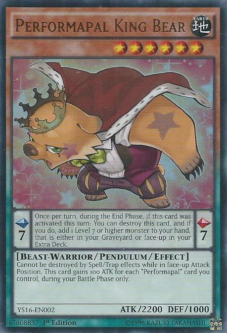 Performapal King Bear [YS16-EN002] Ultra Rare | Black Swamp Games