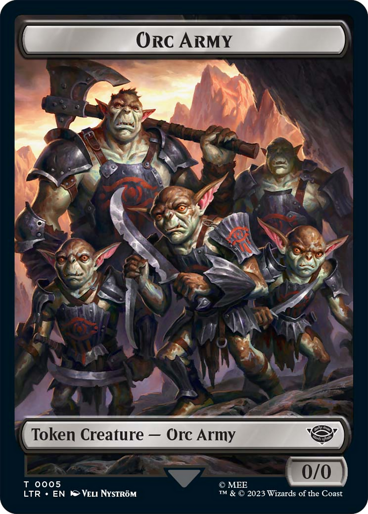 Orc Army (06) // Orc Army (05) Double-Sided Token [The Lord of the Rings: Tales of Middle-Earth Tokens] | Black Swamp Games