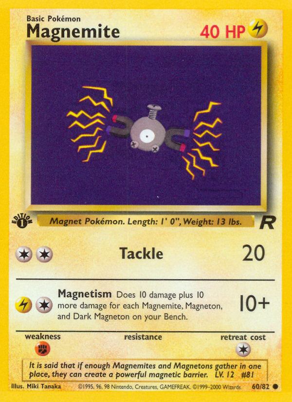 Magnemite (60/82) [Team Rocket 1st Edition] | Black Swamp Games