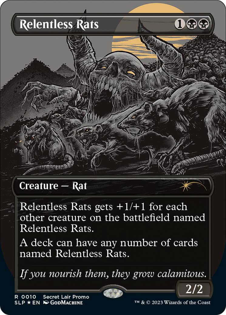 Relentless Rats (Borderless) [Secret Lair Showdown] | Black Swamp Games