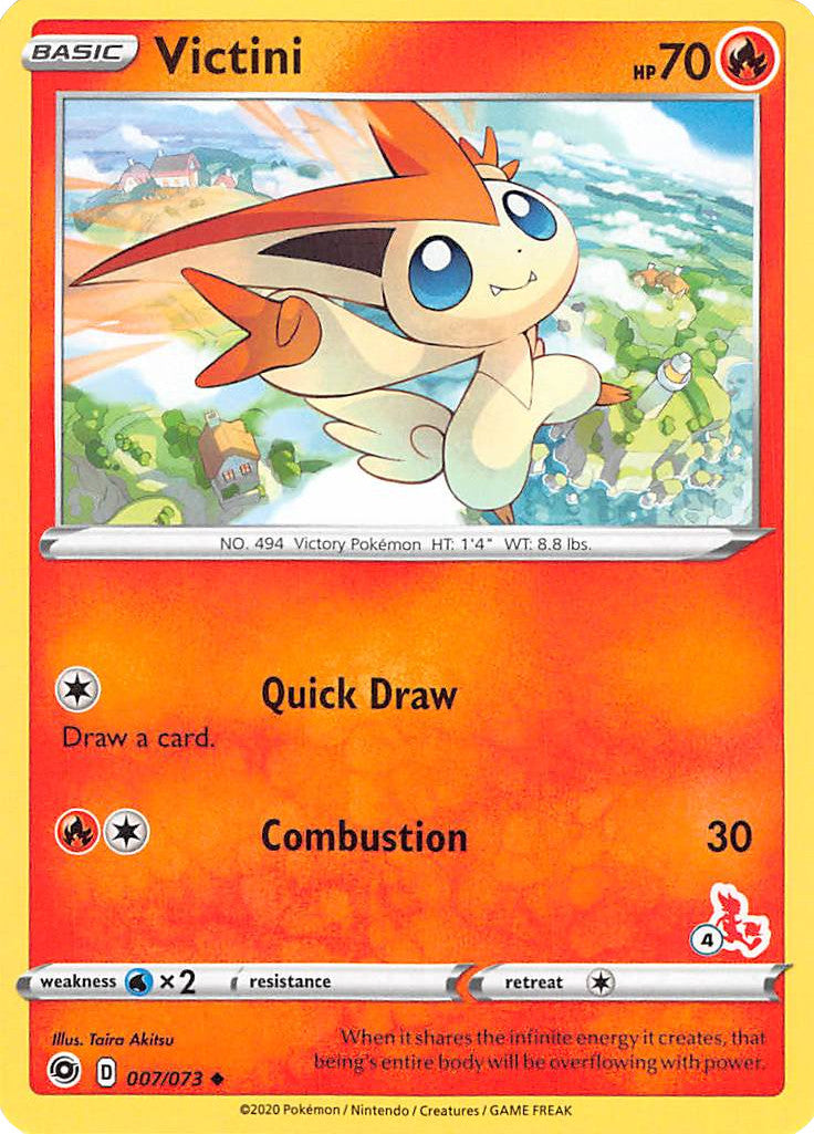 Victini (007/073) (Cinderace Stamp #4) [Battle Academy 2022] | Black Swamp Games