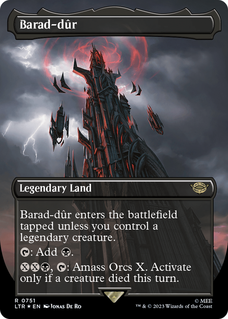 Barad-dur (0751) (Borderless) (Surge Foil) [The Lord of the Rings: Tales of Middle-Earth] | Black Swamp Games