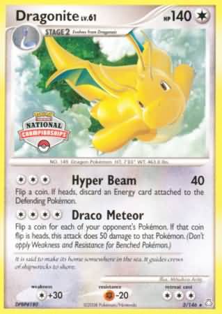 Dragonite (2/146) (National Championship) [Diamond & Pearl: Legends Awakened] | Black Swamp Games