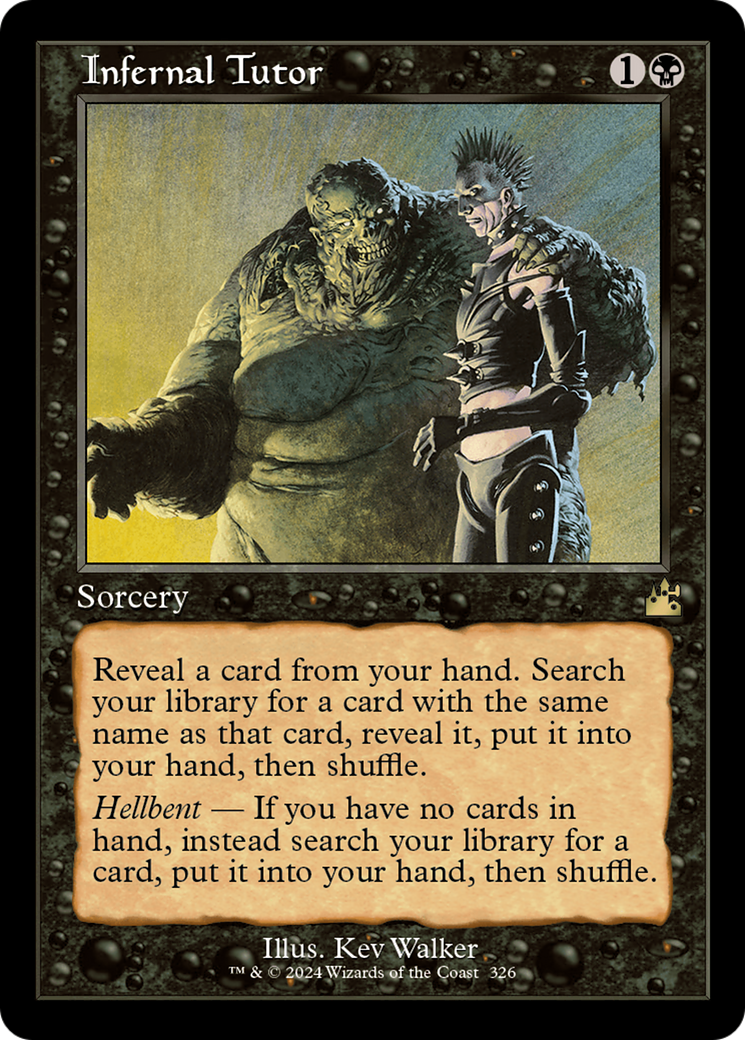 Infernal Tutor (Retro Frame) [Ravnica Remastered] | Black Swamp Games