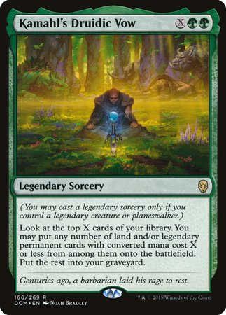 Kamahl's Druidic Vow [Dominaria] | Black Swamp Games