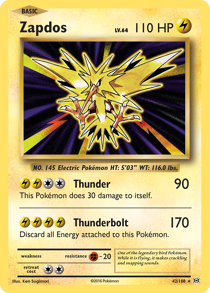 Zapdos (42/108) [XY: Evolutions] | Black Swamp Games