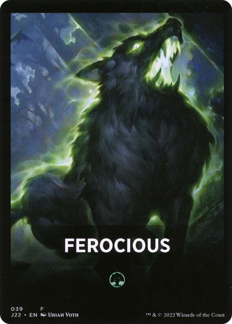 Ferocious Theme Card [Jumpstart 2022 Front Cards] | Black Swamp Games