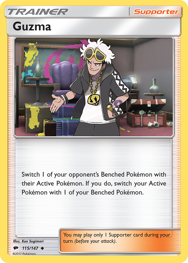 Guzma (115/147) [Sun & Moon: Burning Shadows] | Black Swamp Games