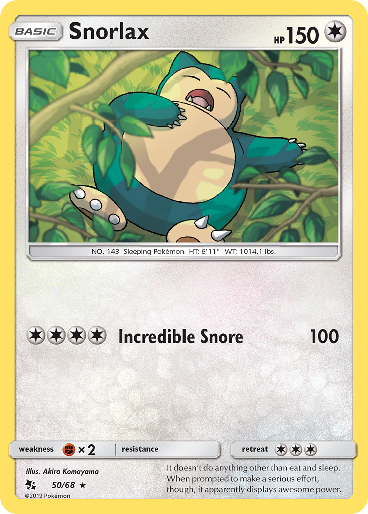 Snorlax (50/68) [Sun & Moon: Hidden Fates] | Black Swamp Games