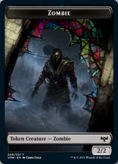 Zombie (008) // Vampire (016) Double-sided Token [Innistrad: Crimson Vow Tokens] | Black Swamp Games