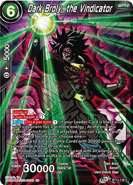 Dark Broly, the Vindicator (Common) [BT13-136] | Black Swamp Games