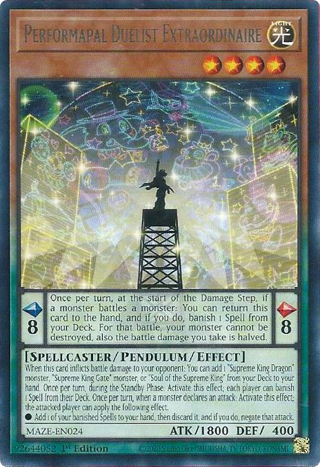 Performapal Duelist Extraordinaire [MAZE-EN024] Rare | Black Swamp Games