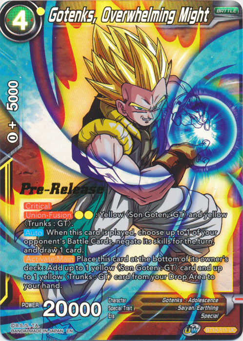 Gotenks, Overwhelming Might (BT10-111) [Rise of the Unison Warrior Prerelease Promos] | Black Swamp Games