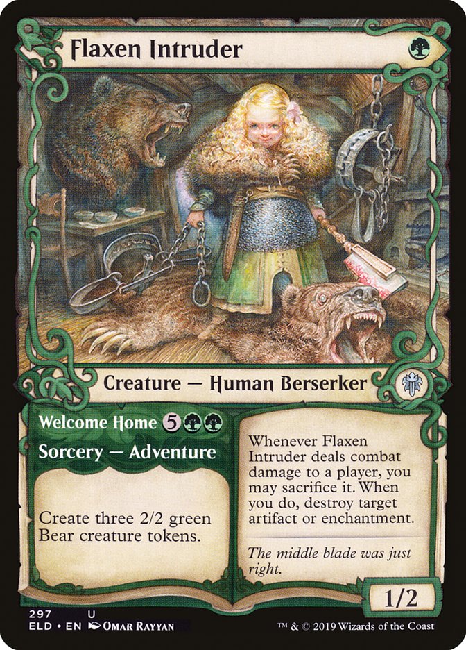 Flaxen Intruder // Welcome Home (Showcase) [Throne of Eldraine] | Black Swamp Games