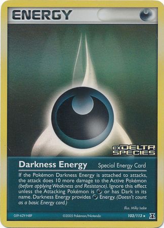Darkness Energy (103/113) (Stamped) [EX: Delta Species] | Black Swamp Games