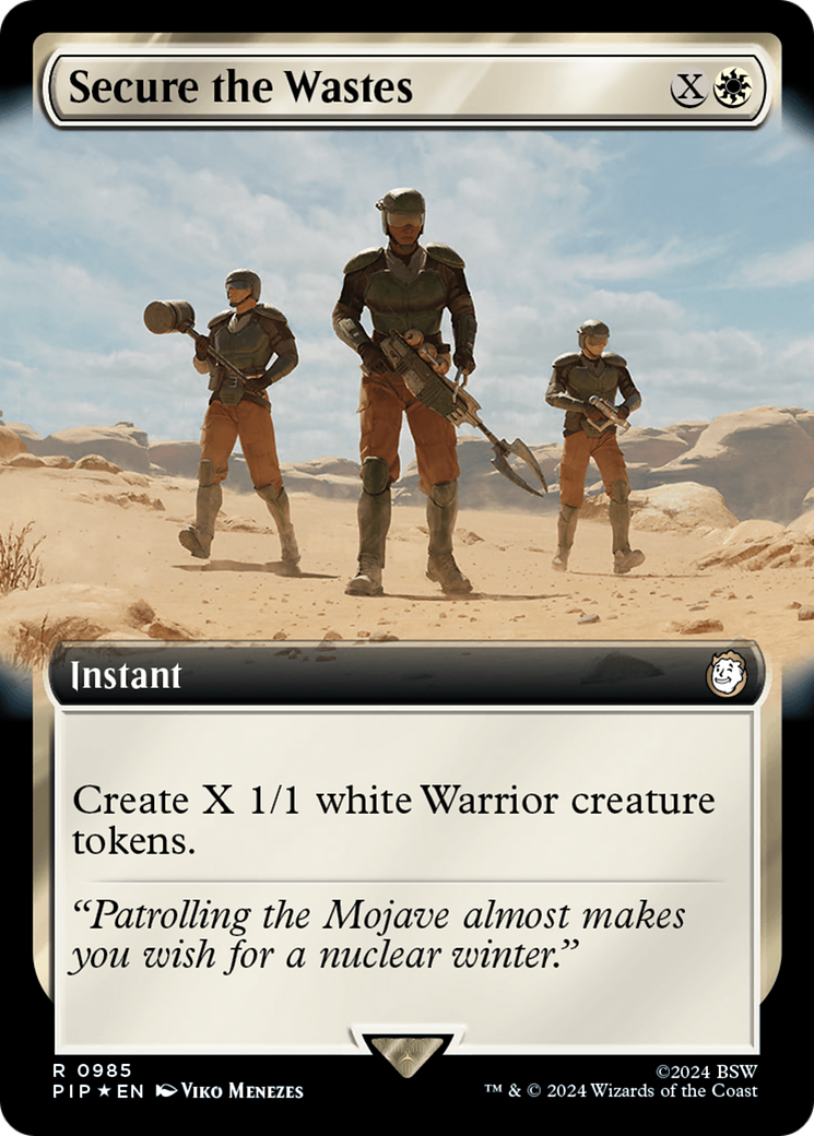 Secure the Wastes (Extended Art) (Surge Foil) [Fallout] | Black Swamp Games