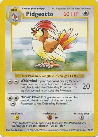 Pidgeotto (22/102) [Base Set Shadowless Unlimited] | Black Swamp Games